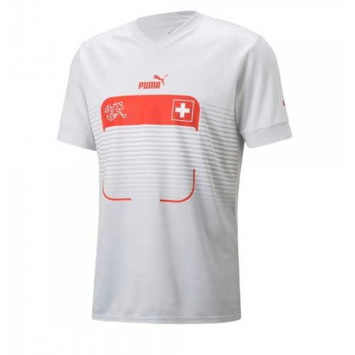 Switzerland Granit Xhaka #10 Replica Away Stadium Shirt World Cup 2022 Short Sleeve